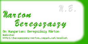 marton beregszaszy business card